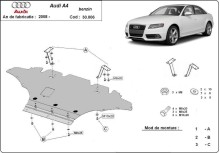 Ocelový kryt motoru Audi A4 B8 All Road, benzin (2008-2014)