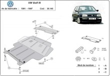 Ocelový kryt motoru VW Golf 3 (1991-1998)