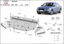 Ocelový kryt motoru Audi A4 B7 (2005-2008)