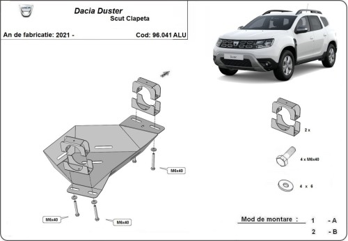 Hliníkový kryt EGR Dacia Duster (2021-2024)