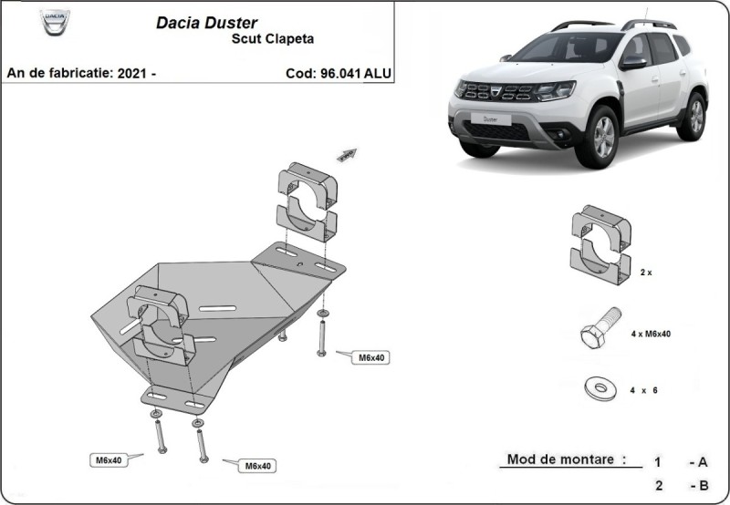 Hliníkový kryt EGR Dacia Duster (2021-2024)