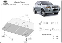 Ocelový kryt motoru Hyundai Tucson (2004-2015)