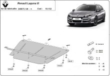Ocelový kryt motoru Renault Laguna 3 (2007-2015)
