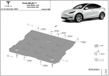 Ocelový kryt předního elektromotoru Tesla Model Y AWD (2020-2023)