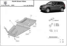 Hliníkový kryt převodovky a reduktoru Suzuki Grand Vitara (2005-2019)