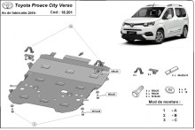 Ocelový kryt motoru Toyota Proace (2019-2026)