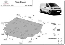 Ocelový kryt motoru Citroen Dispatch (2016-2026)