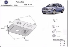 Ocelový kryt motoru Fiat Albea (2002-2012)