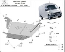 Ocelový kryt motoru Mercedes Sprinter (1995-2006)