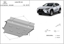 Ocelový kryt motoru Lexus NX AZ10 (2014-2021)