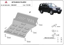 Ocelový kryt motoru Mitsubishi Pajero 3 (V60, V70) Vers 2.0 (1999-2007)