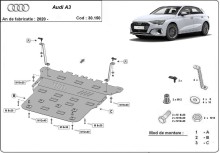 Ocelový kryt motoru Audi A3 (2020-2026)