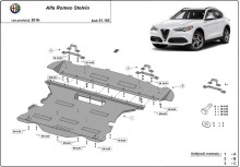 Ocelový kryt motoru Alfa Romeo Stelvio (2016-2026)