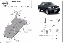 Ocelový kryt palivové nádrže Nissan Navara D40 (2005-2015)