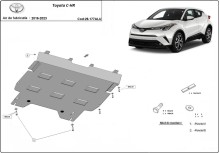 Hliníkový kryt motoru Toyota C-HR (2016-2023)