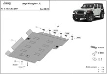 Ocelový kryt převodovky Jeep Wrangler - JL (2017-2026)