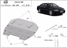 Ocelový kryt motoru Volvo S80 (1998-2006)