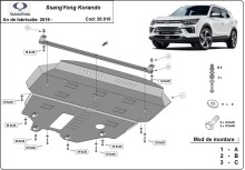 Ocelový kryt motoru SsangYong Korando (2019-2026)