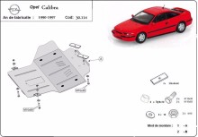 Ocelový kryt motoru Opel Calibra (1990-1997)