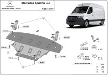 Ocelový kryt motoru Mercedes Sprinter 907 4x4 (2018-2023)