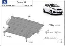 Ocelový kryt motoru Peugeot 108 (2014-2021)