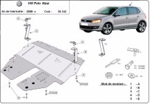 Ocelový kryt motoru VW Polo (2009-2017)