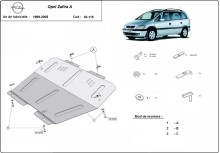 Stalowa Osłona pod silnik Opel Zafira A (1999-2005)